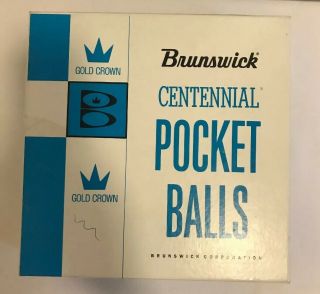 Vintage 1991 Brunswick Centennial Pocket Balls Pool 002 - 07 - 500 Belgium No 1 Ball