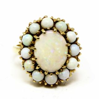 Nyjewel Vintage 14k Yellow Gold Opal Ring Size 6.  25,  6 Grams