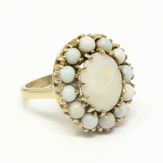 NYJEWEL Vintage 14k Yellow Gold Opal Ring Size 6.  25,  6 Grams 2