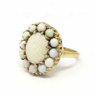 NYJEWEL Vintage 14k Yellow Gold Opal Ring Size 6.  25,  6 Grams 3