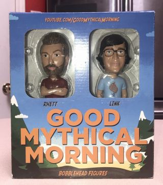 Htf Rare/discontinued Youtube Good Mythical Morning Rhett & Link Bobbleheads