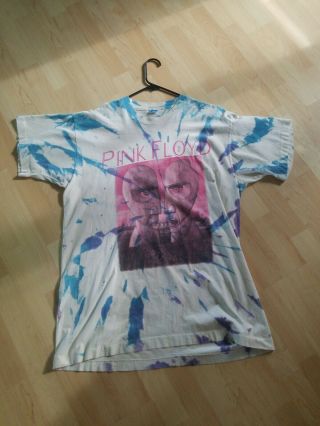 Vintage Pink Floyd Division Bell Tour T Shirt Size Xl Tie Dye 1994
