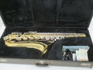 Bundy Selmer Vintage Tenor Saxophone Sn 636350 W/ Mouthpiece & Case