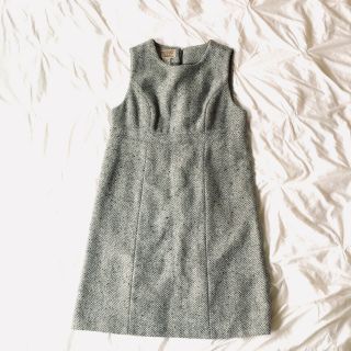 Vintage 1960s Abercrombie & Fitch A&f Gray Wool Dress Pencil A - Line Xs