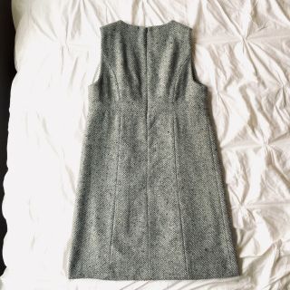 Vintage 1960s Abercrombie & Fitch A&F gray wool dress pencil a - line XS 3