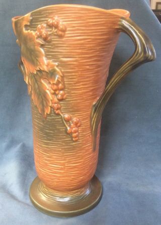 Vintage Roseville Pottery Bushberry Russet Vase 38 - 12 4