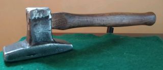 Vintage Flatter Hammer Blacksmith anvil tool (2 lbs.  12 oz.  W/handle) 2