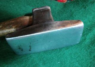 Vintage Flatter Hammer Blacksmith anvil tool (2 lbs.  12 oz.  W/handle) 3