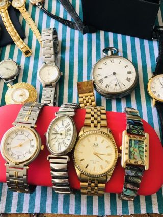 JOBLOT OF VINTAGE OLD WATCHES.  STEAMPUNK.  26 Watches - CHANEL Goldplate 2