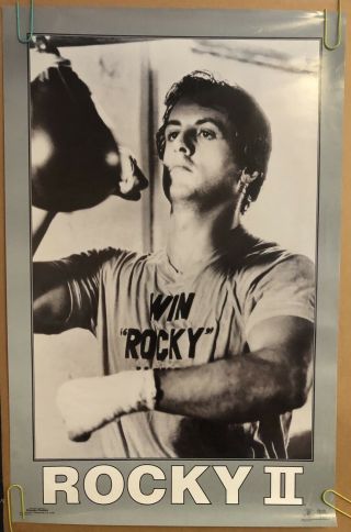 Win Rocky Vintage Poster 1979 Rocky Balboa Rocky 2 Black & White Pin Up