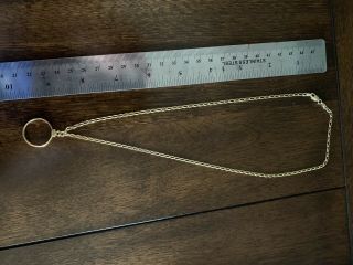 14k Solid Gold Necklace,  Vintage And Very Unique With 14k Coin Bezel W/Screw Top 3