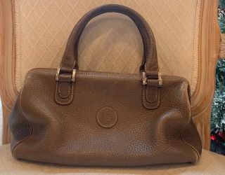 Authentic Fendi Mini Boston Hand Bag Pebbled Leather Purse Vintage