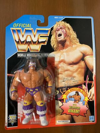 Wwf Hasbro Ultimate Warrior Series 3 Moc Usa Card Rare Wwe W/ Protective Case