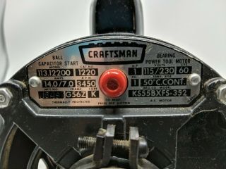 Craftsman 113.  12200 1HP 115v 3450RPM Electric Motor,  Box - - Vintage 3