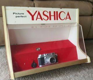 Yashica Camera Store Counter Top Display Point Of Vintage Retail Polaroid