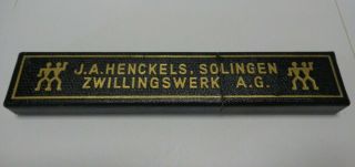 Vintage J.  A.  Henckels,  Solingen Zwillingswerk Straight Razor Wit Case