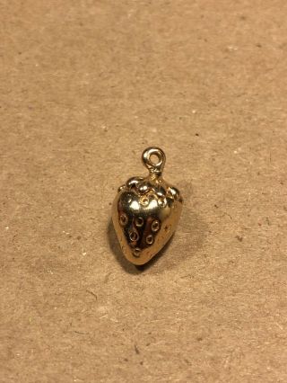 Rare James Avery 14k Gold Strawberry Pendant/ Charm