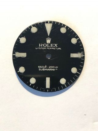 Vintage Rolex 5513 Submariner Black Refinished Watch Dial