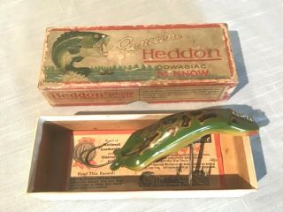 Old Heddon Luny Frog Lure With Box & Paper Insert