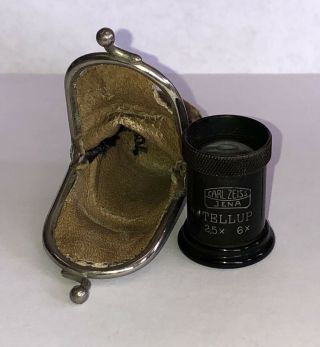 Vintage Tellup By Carl Zeiss W/original Storage Pouch 158