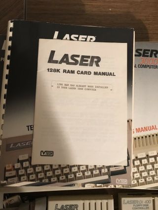 Vintage VTCL Laser 3000 Personal Computer User Manuals Cartridges 7