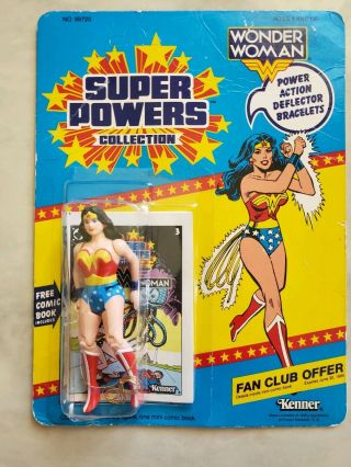 Dc Powers Wonder Woman Action Figure Moc 1985 Kenner Vintage