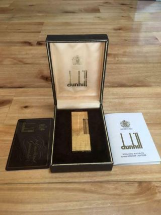 Vintage Dunhill Rollagas Lighter Swiss Made Gold