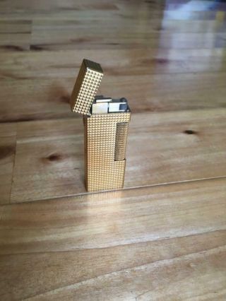 vintage dunhill rollagas lighter swiss Made gold 4