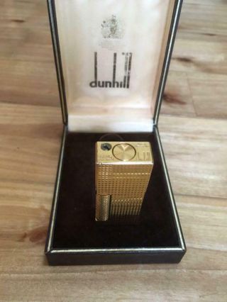 vintage dunhill rollagas lighter swiss Made gold 7