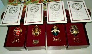 Rare Joan Rivers Imperial Treasures 1 Set Of Four.  Absolutely Breath Taking