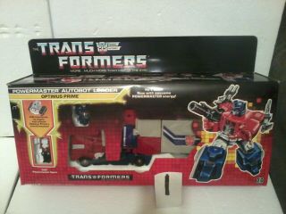 Vintage G1 Transformers Power Master Optimus Prime W/box
