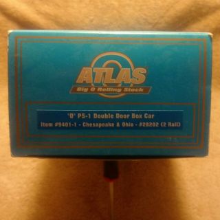 Atlas O C&O 28202 PS - 1 Double Door Box Car 2 Rail Vintage Big O Atlas 9401 - 1 3