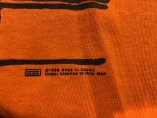 ALICE IN CHAINS Vintage Authentic 96 ' The Other White Meat T - Shirt Orange Large 5