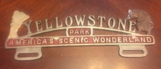 Rare 1940’s Yellowstone National Park License Plate Topper - Great Collector