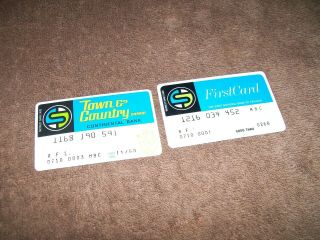 Vintage 1968 Credit Cards - Town & Country Charge / First Card - Chicago Banks