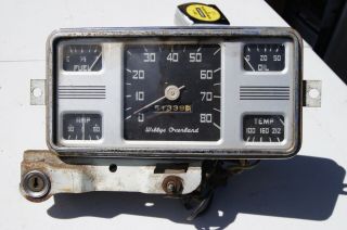 Willys Overland Jeep 1948 - - 1951 Instrument Cluster Speedometer Gauge Vintage