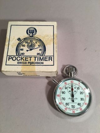 Vintage Marcel & Cie Pocket Timer Swiss Precision 7 Jewels