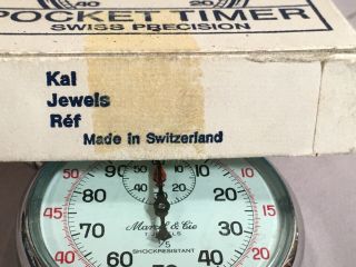 Vintage Marcel & Cie Pocket Timer Swiss Precision 7 Jewels 7