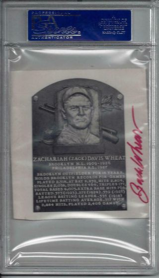 Zach Wheat & Pie Traynor Rare Dual Authentic Cut Autographs PSA/DNA Certified 2