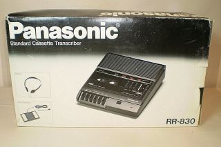 Vintage Panasonic Rr - 830 Standard Cassette Transcriber/recorder - Open Box