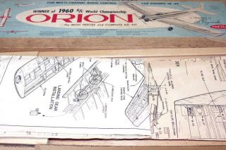 Very Rare Top Flite Orion Rc Pattern Model Engine Airplane Kit