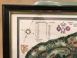 Vintage Pine Valley Golf Club Map Signed By James Izatt - Framed 4