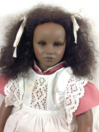 Vintage Annette Himstedt Puppen Kinder African American Doll - Fatou - 1987