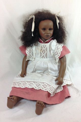 Vintage Annette Himstedt Puppen Kinder African American Doll - Fatou - 1987 4