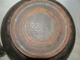 Vintage Griswold Cast Iron Cookware Large Pot No.  3,  Scotch 2 Bowl,  & No.  8 Lid 7