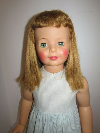 Vintage Doll Ideal Patti Playpal Blonde Curly Bangs Dress 35” 1959 - 60s