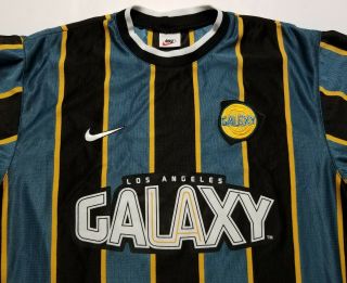 Vintage 1997 Los Angeles Galaxy Mls Soccer Nike Made In Usa Mens Medium Jersey