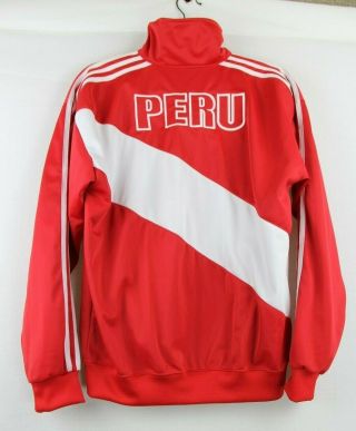 Adidas Vintage Peru Track Jacket Red & White Medium Mens 5