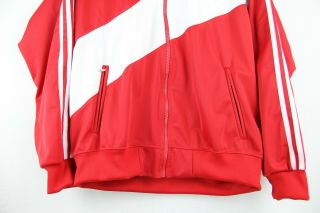 Adidas Vintage Peru Track Jacket Red & White Medium Mens 6