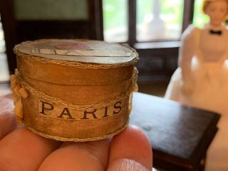 Artisan Miniature Dollhouse Susan Harmon Victorian Ladies Paris Hat Box Signed